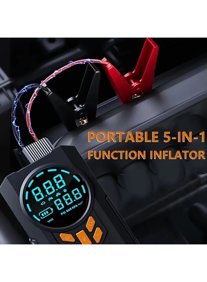 Type A 5 In 1 Cordless Emergency Jump Starter Air Pump 150PSI 5000A 12V Portable Car Battery Booster - Image 3